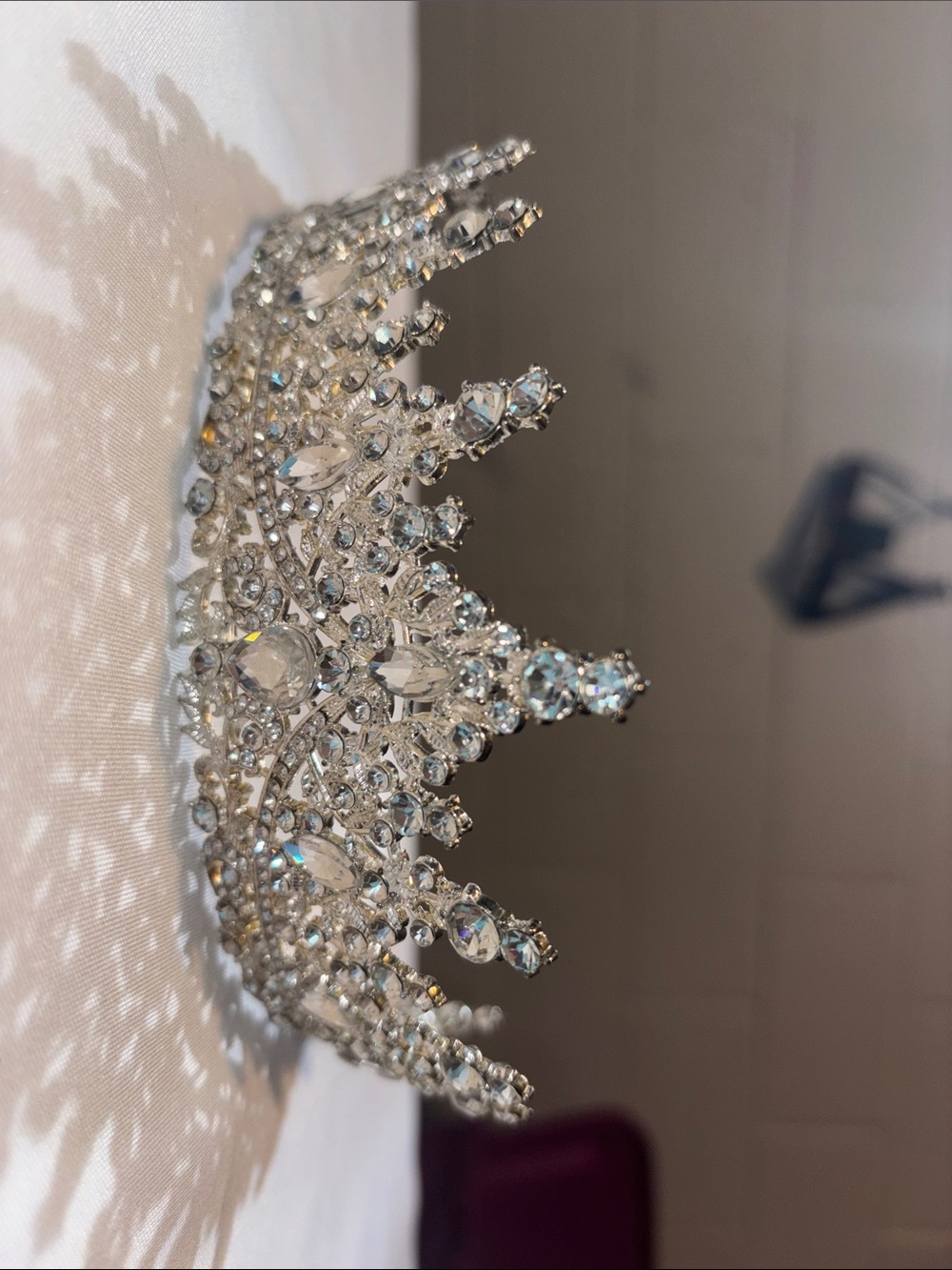 Crystal Bridal Tiara Crown - Silver